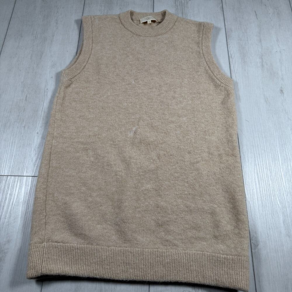 Sezane Mariette Sweater Vest Dress Vanilla Beige $205 Size Small Alpaca